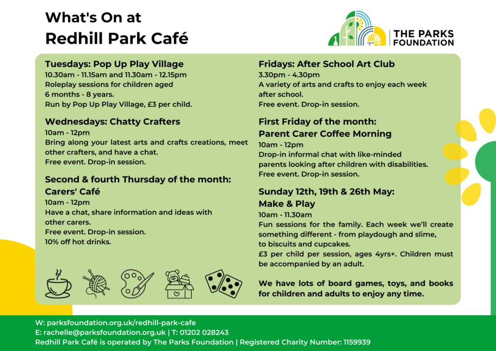 Redhill Park Cafe events